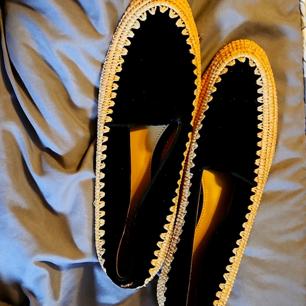 Black Michael Kors slip on shoes